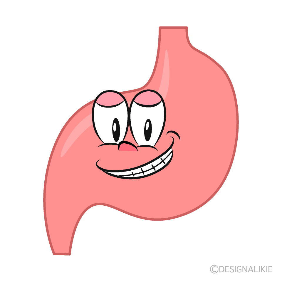 Grinning Stomach Cartoon Character Image