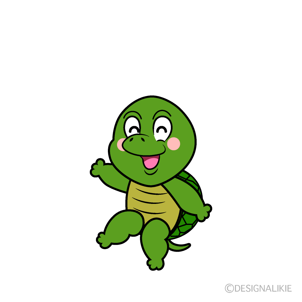 Smiling Turtle Cartoon Character Image