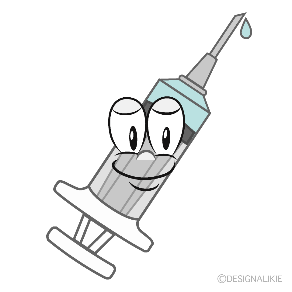 Syringe Cartoon Character Image