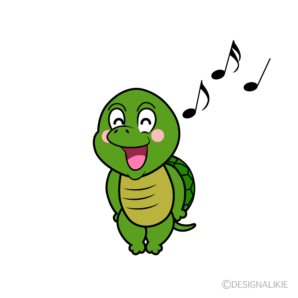 Singing Turtle Cartoon Character Image
