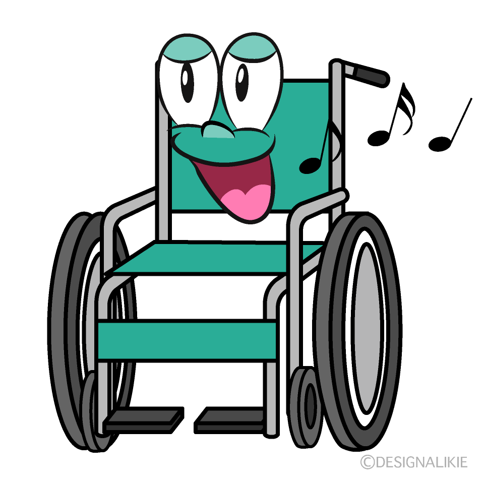 Singing Wheelchair Cartoon Character Image