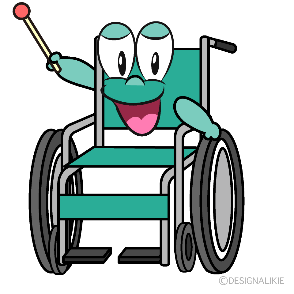 Speaking Wheelchair Cartoon Character Image
