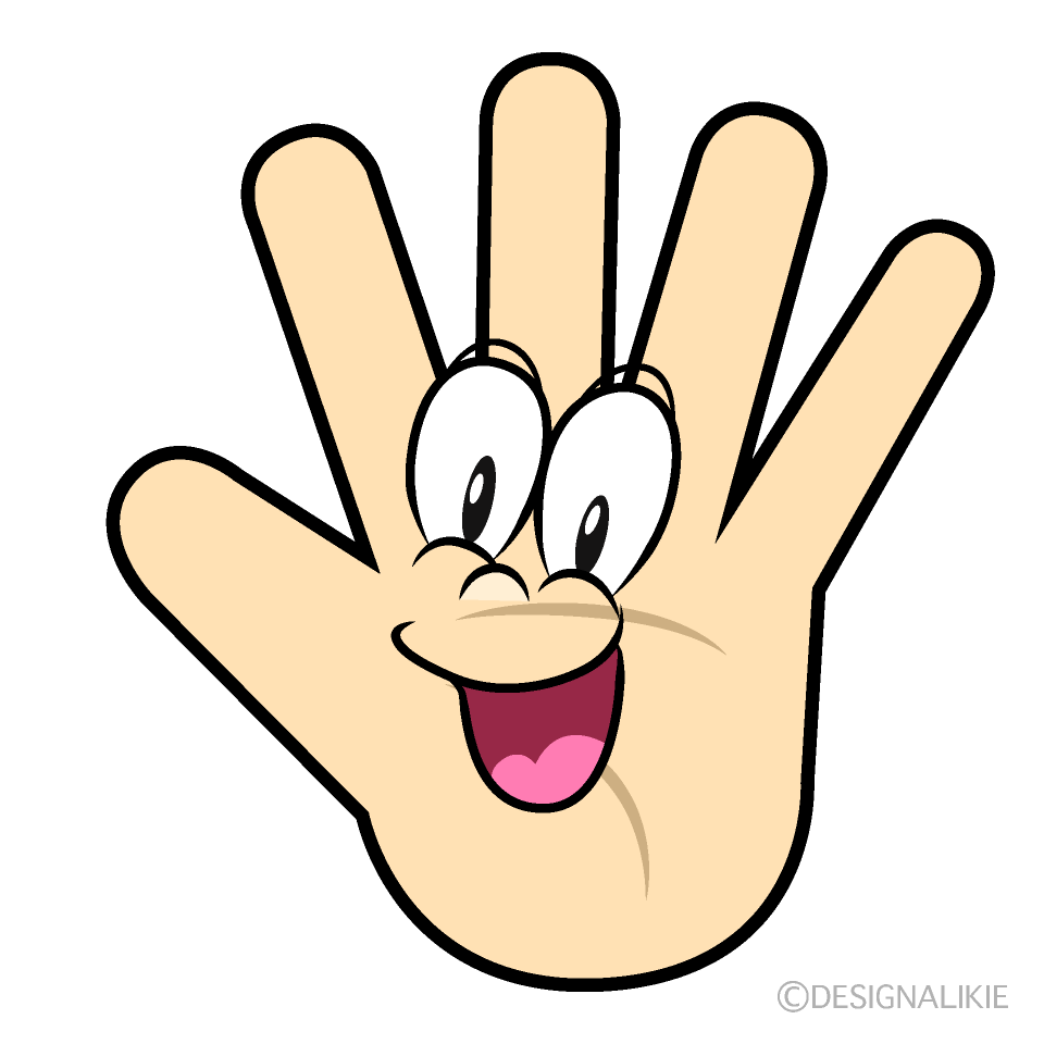 Surprising Hand Cartoon Character Image