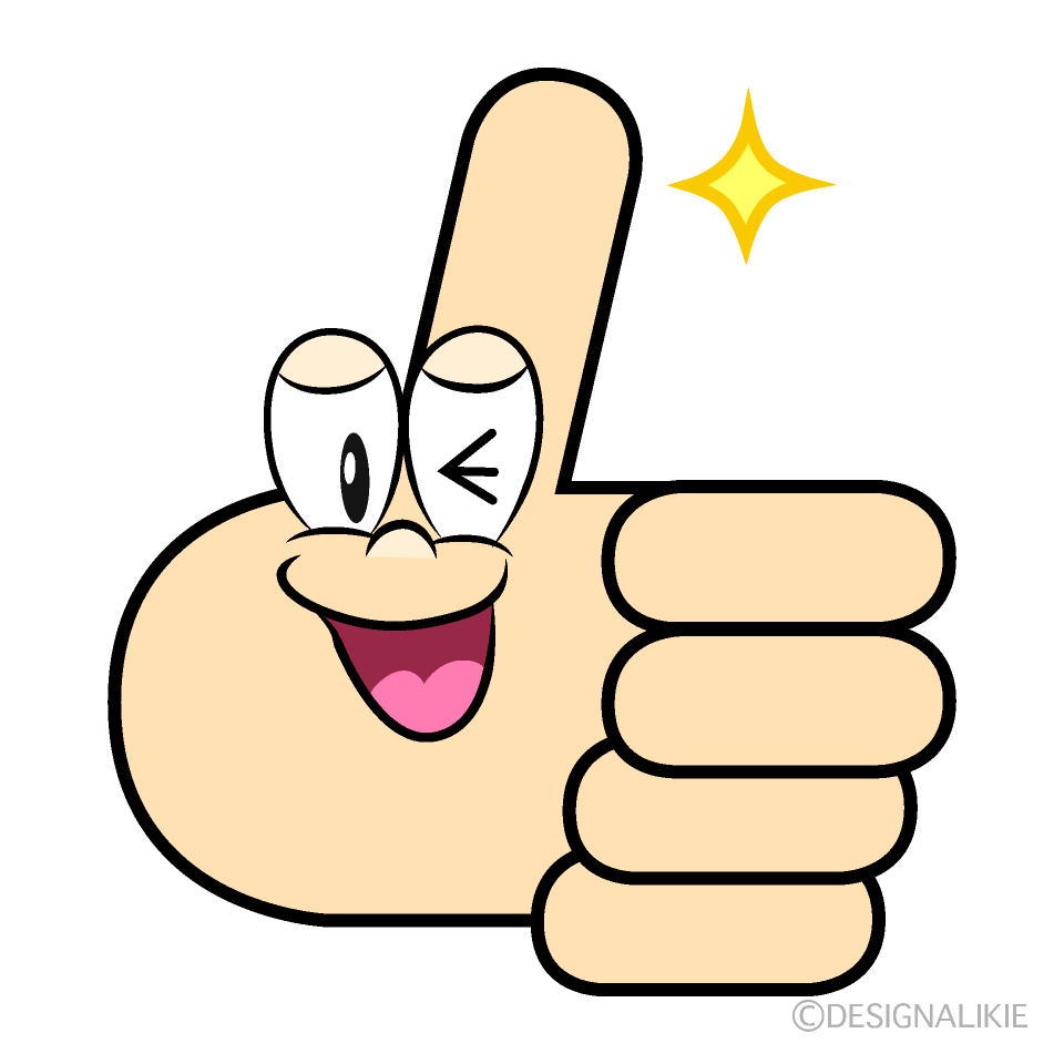 Thumbs up Hand Cartoon Character Image