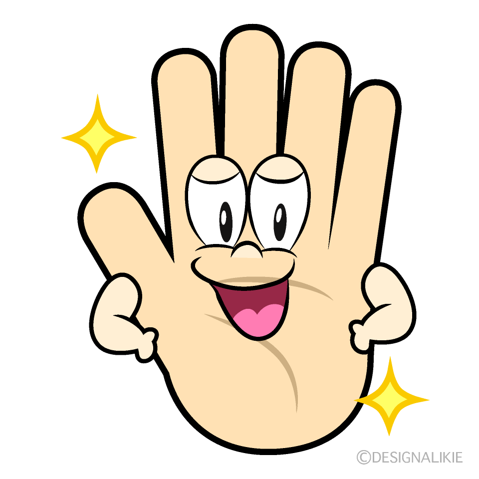 Glitter Hand Cartoon Character Image