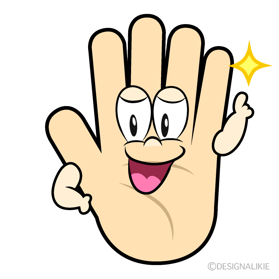Posing Hand Cartoon Character Image
