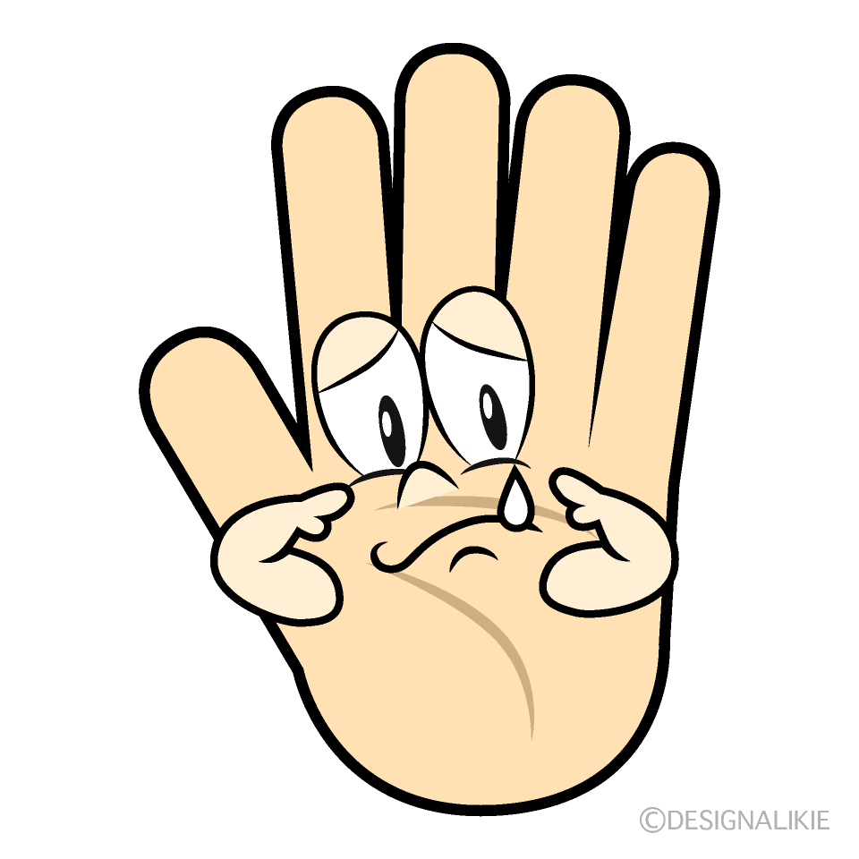 Sad Hand Cartoon Character Image