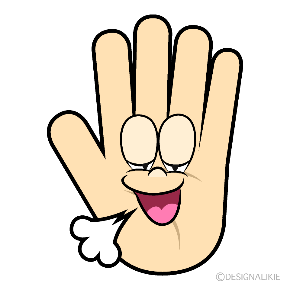 Relaxing Hand Cartoon Character Image