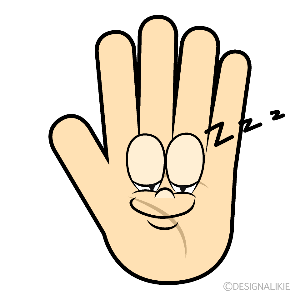 Sleeping Hand Cartoon Character Image