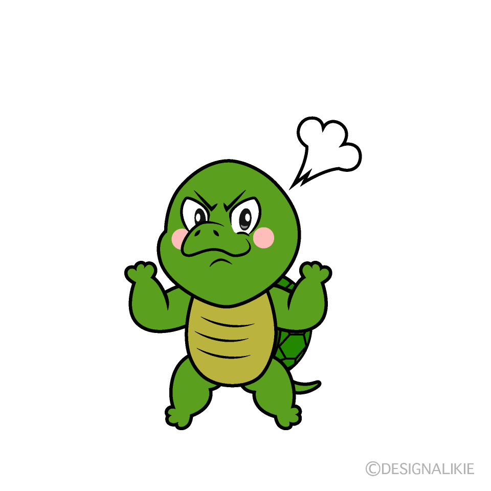 Angry Turtle Cartoon Character Image
