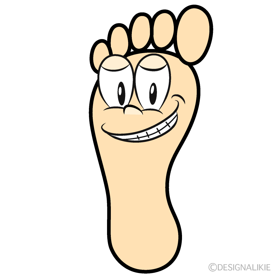 Grinning Foot Cartoon Character Image
