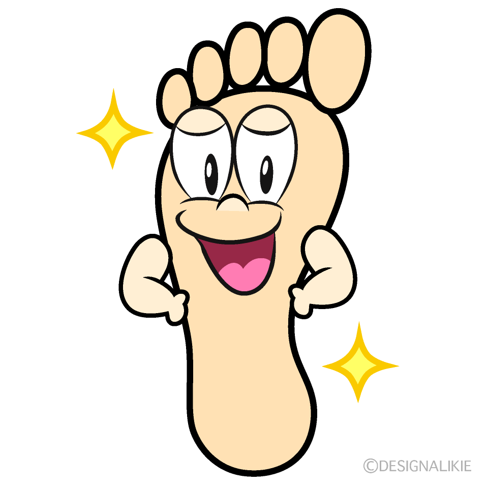 Glitter Foot Cartoon Character Image