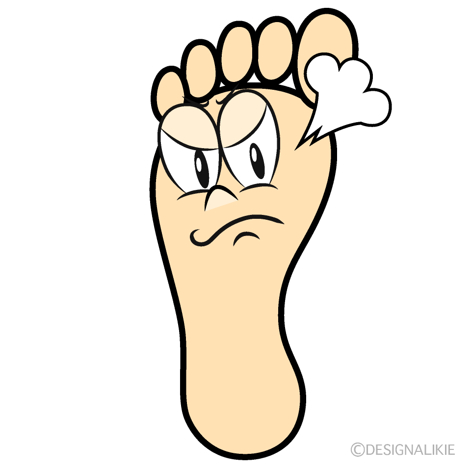 Angry Foot Cartoon Character Image