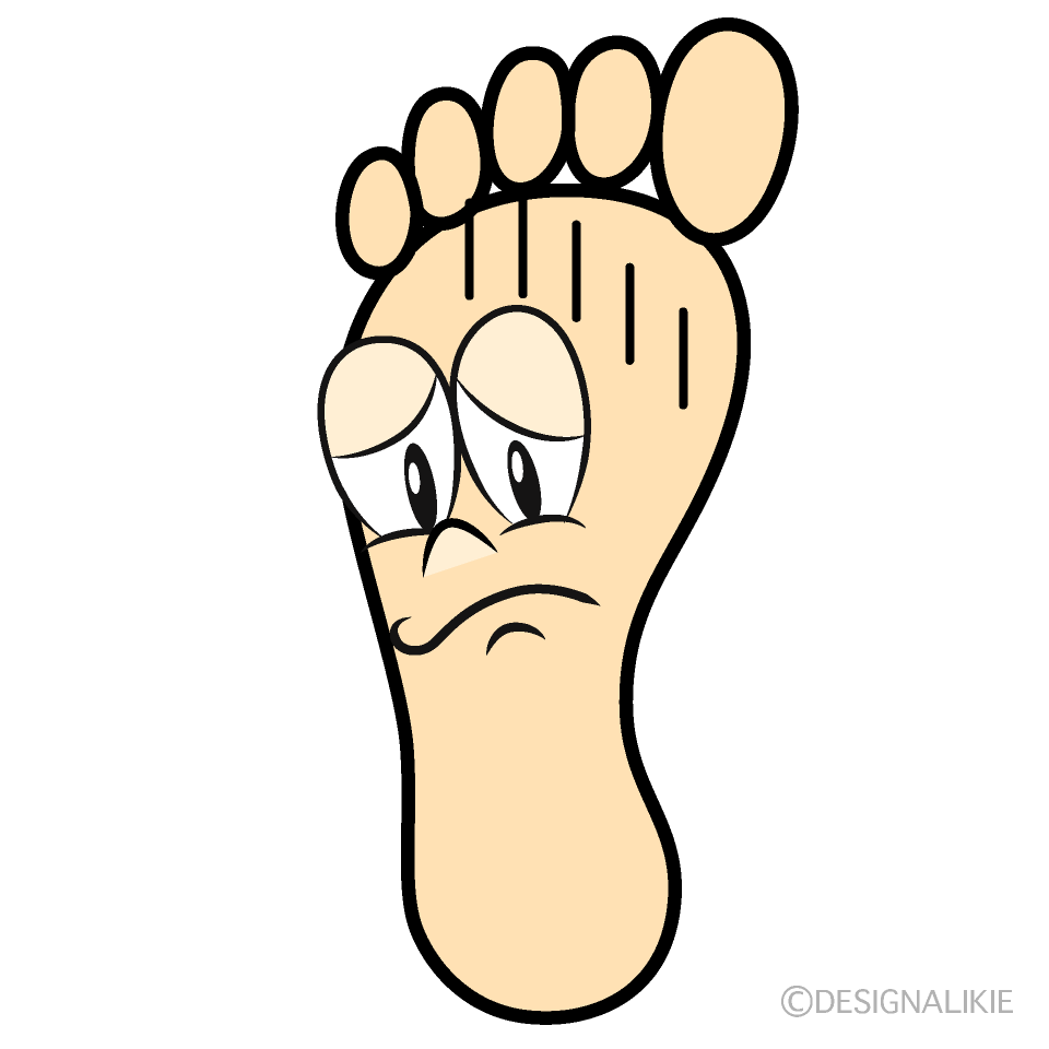 Depressed Foot Cartoon Character Image