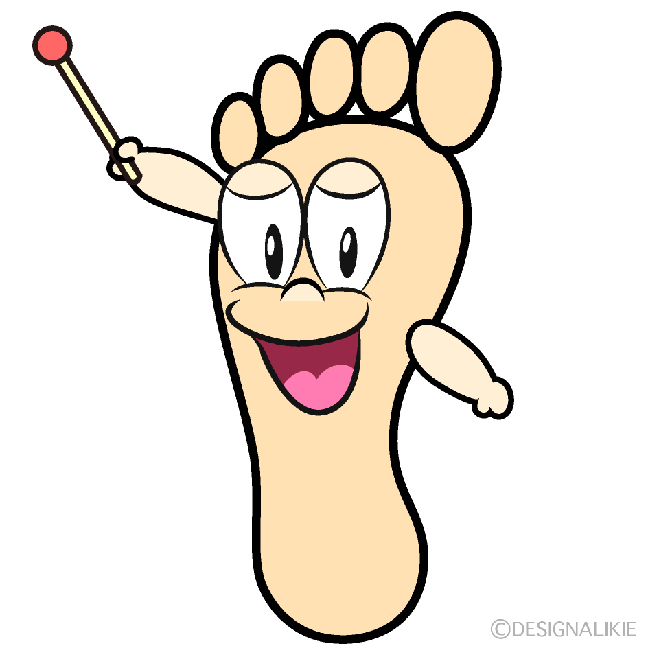 Speaking Foot Cartoon Character Image
