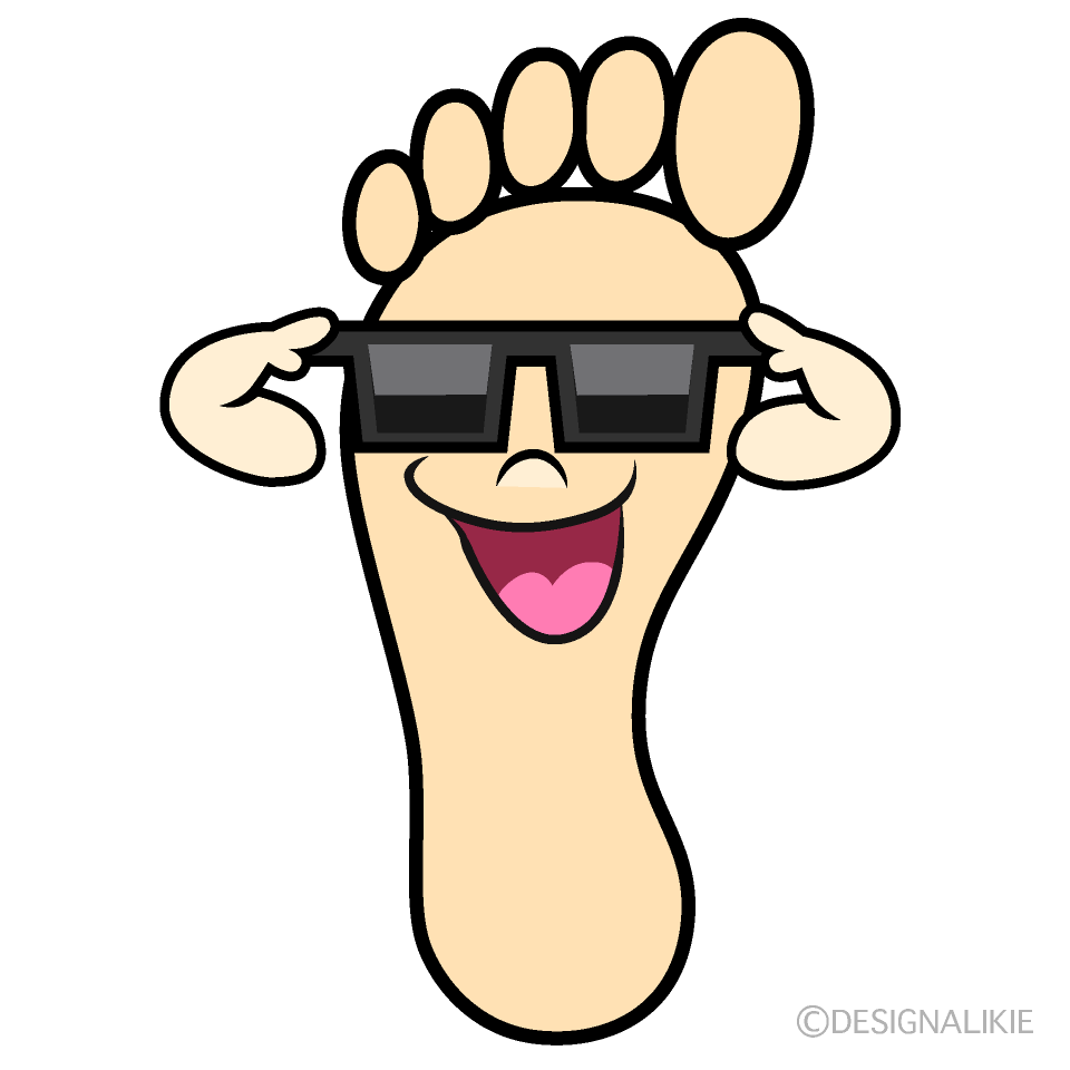 Cool Foot Cartoon Character Image