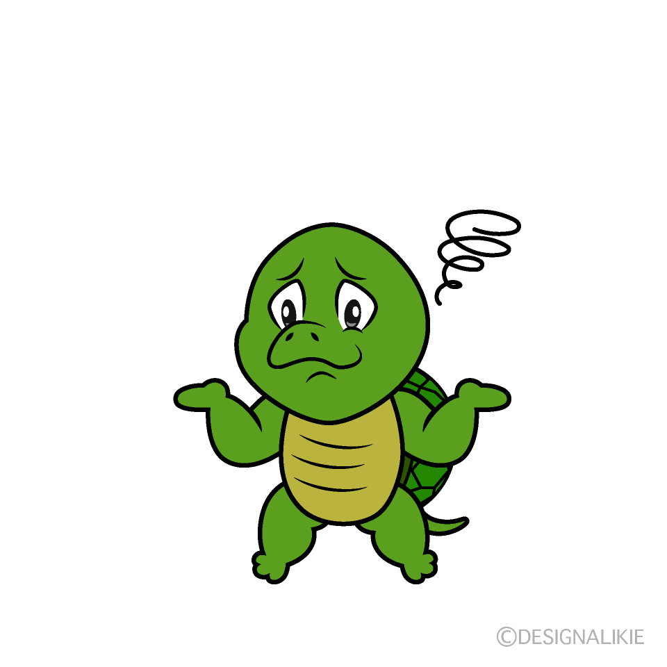 Troubled Turtle Cartoon Character Image