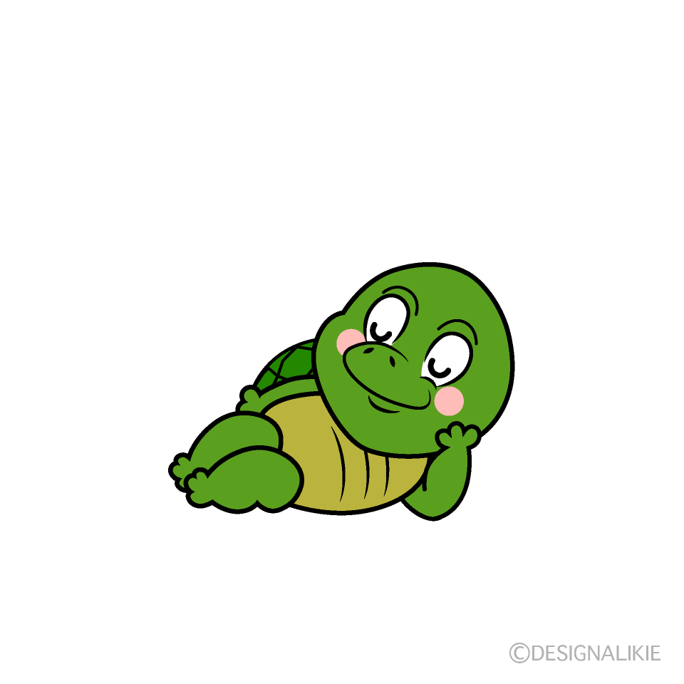 Sleeping Turtle Cartoon Character Image