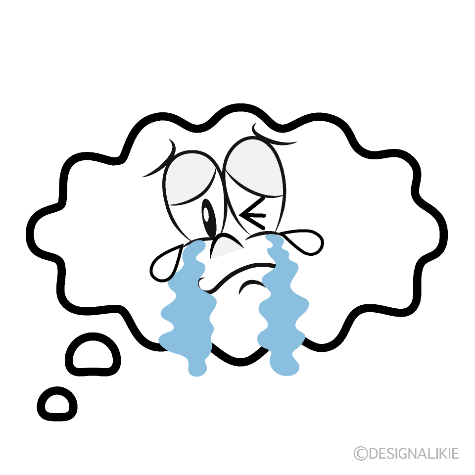 Crying Speech Bubble Cartoon Character Image