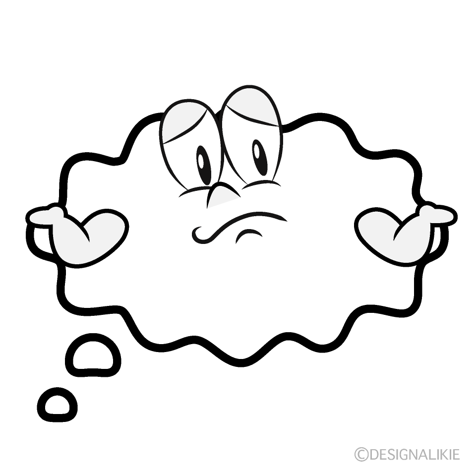 Troubled Speech Bubble Cartoon Character Image