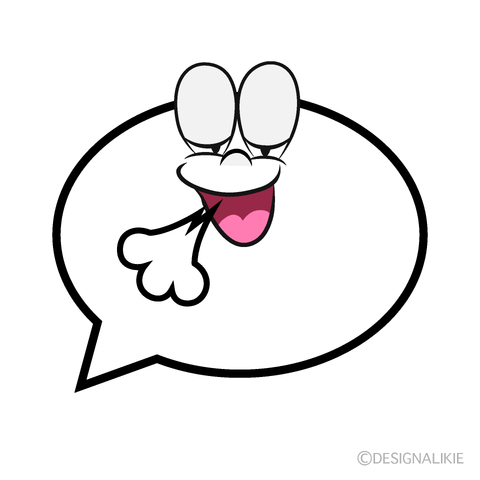 Relaxing Speech Bubble Cartoon Character Image