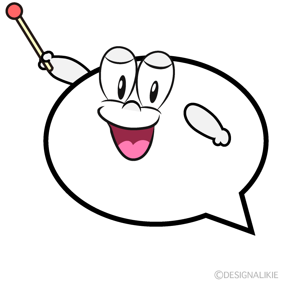 Speaking Speech Bubble Cartoon Character Image