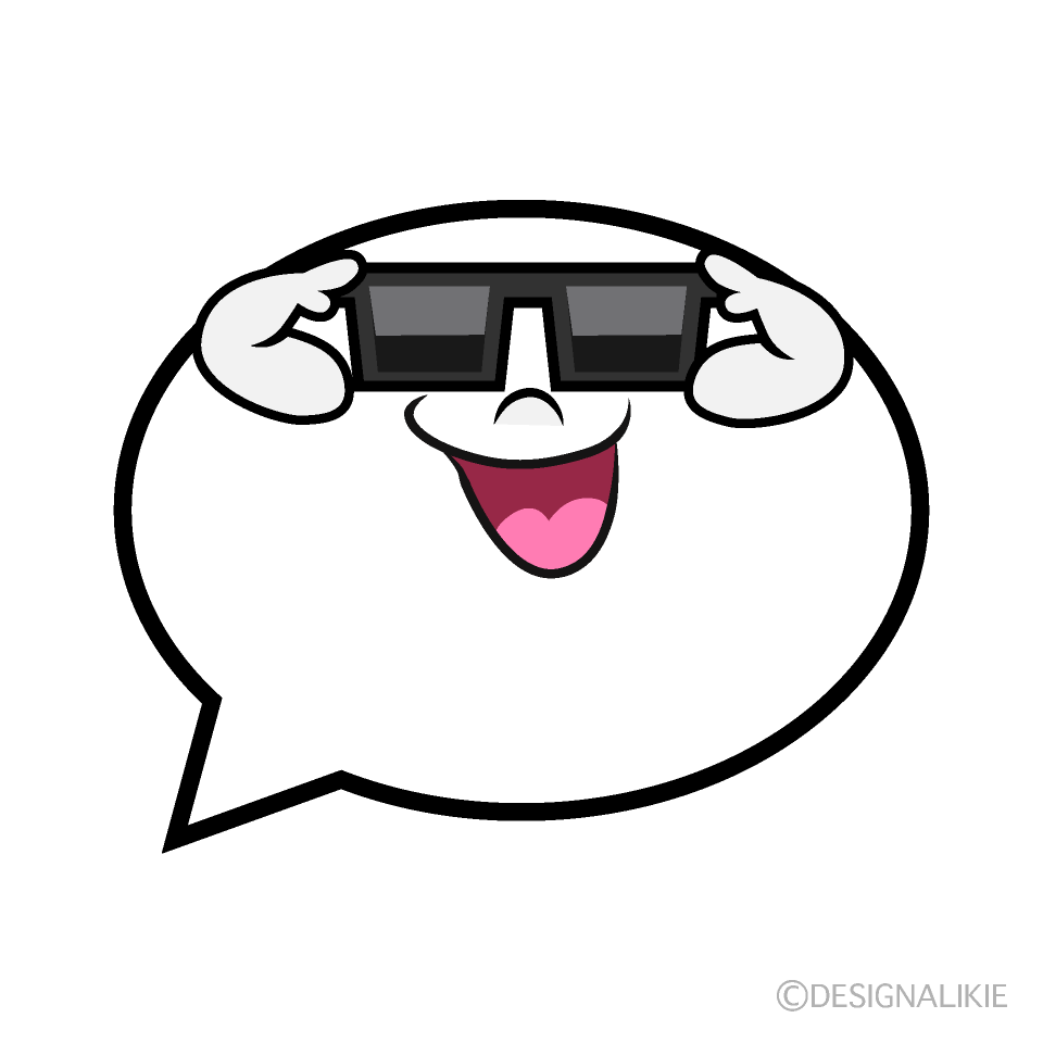 Cool Speech Bubble Cartoon Character Image