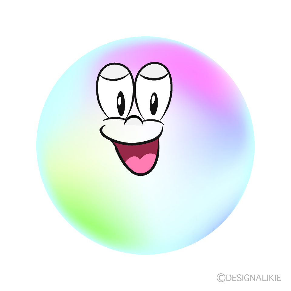 Smiling Bubble Cartoon Character Image
