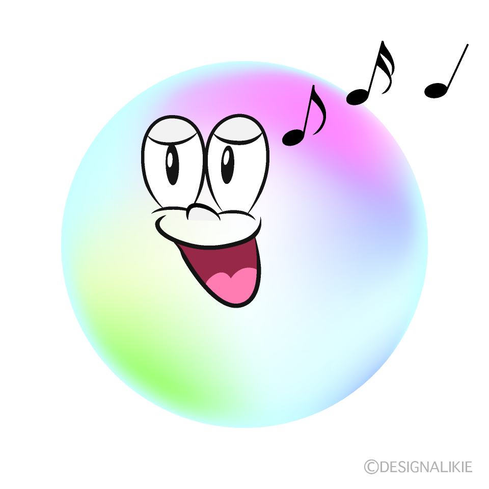 Singing Bubble Cartoon Character Image