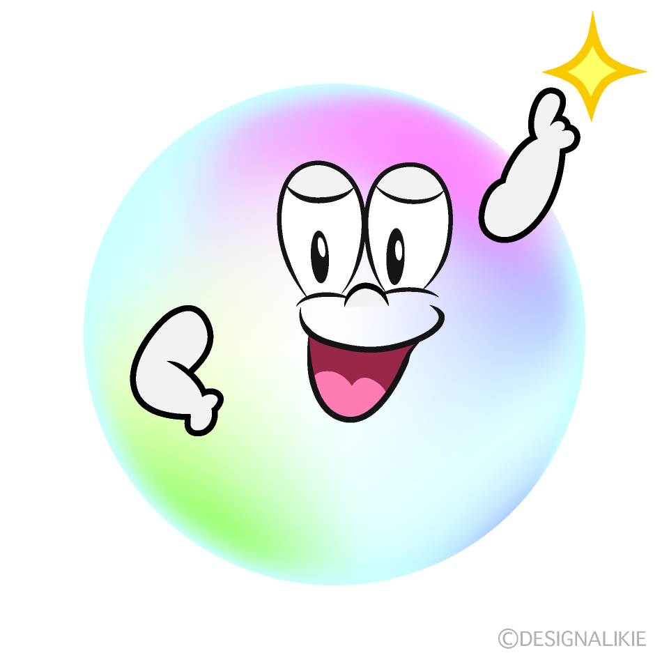Posing Bubble Cartoon Character Image