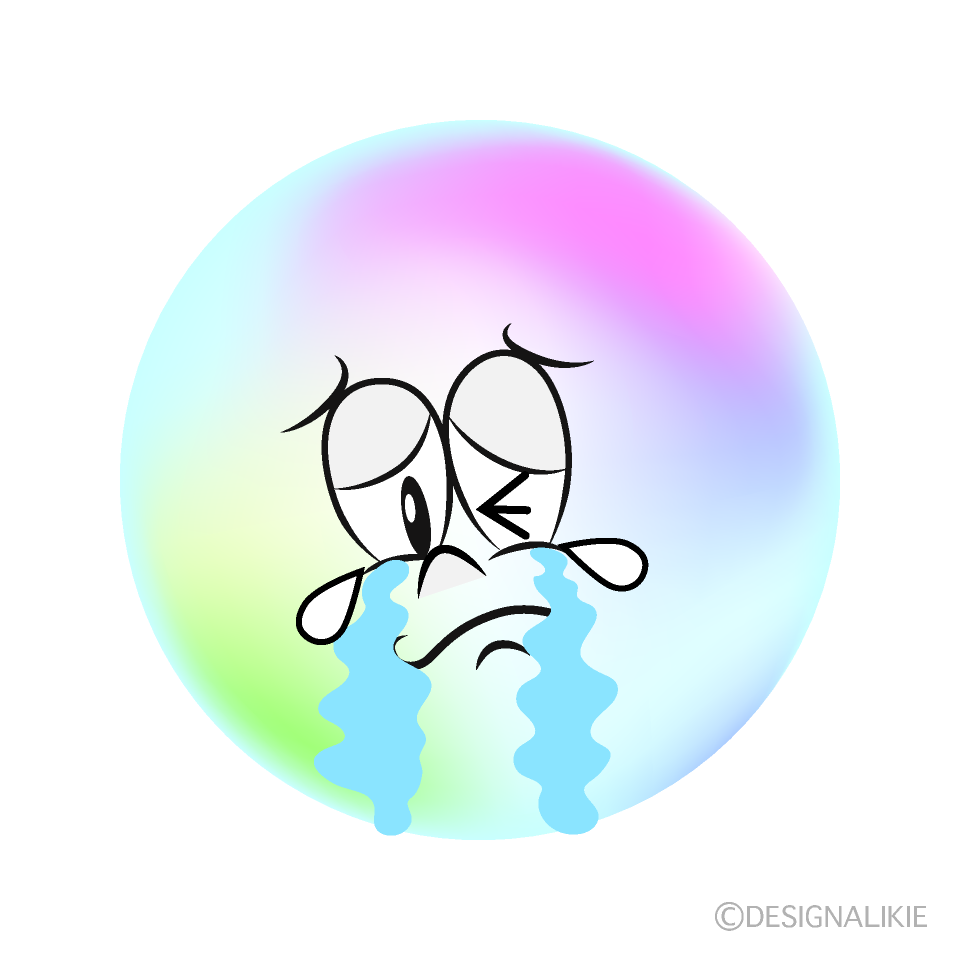 Crying Bubble Cartoon Character Image