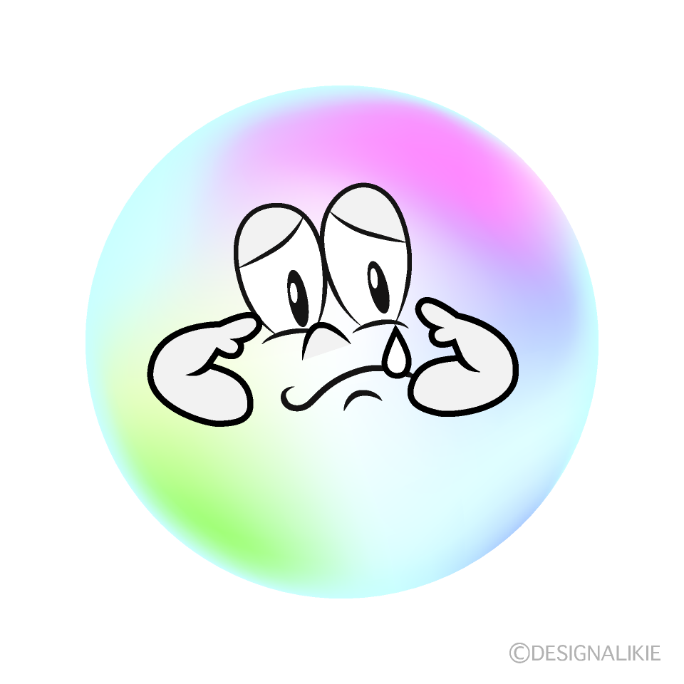 Sad Bubble Cartoon Character Image