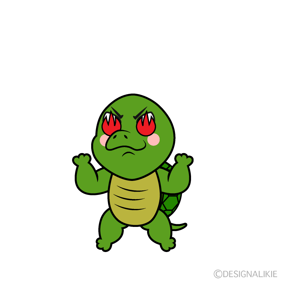 Enthusiastic Turtle Cartoon Character Image