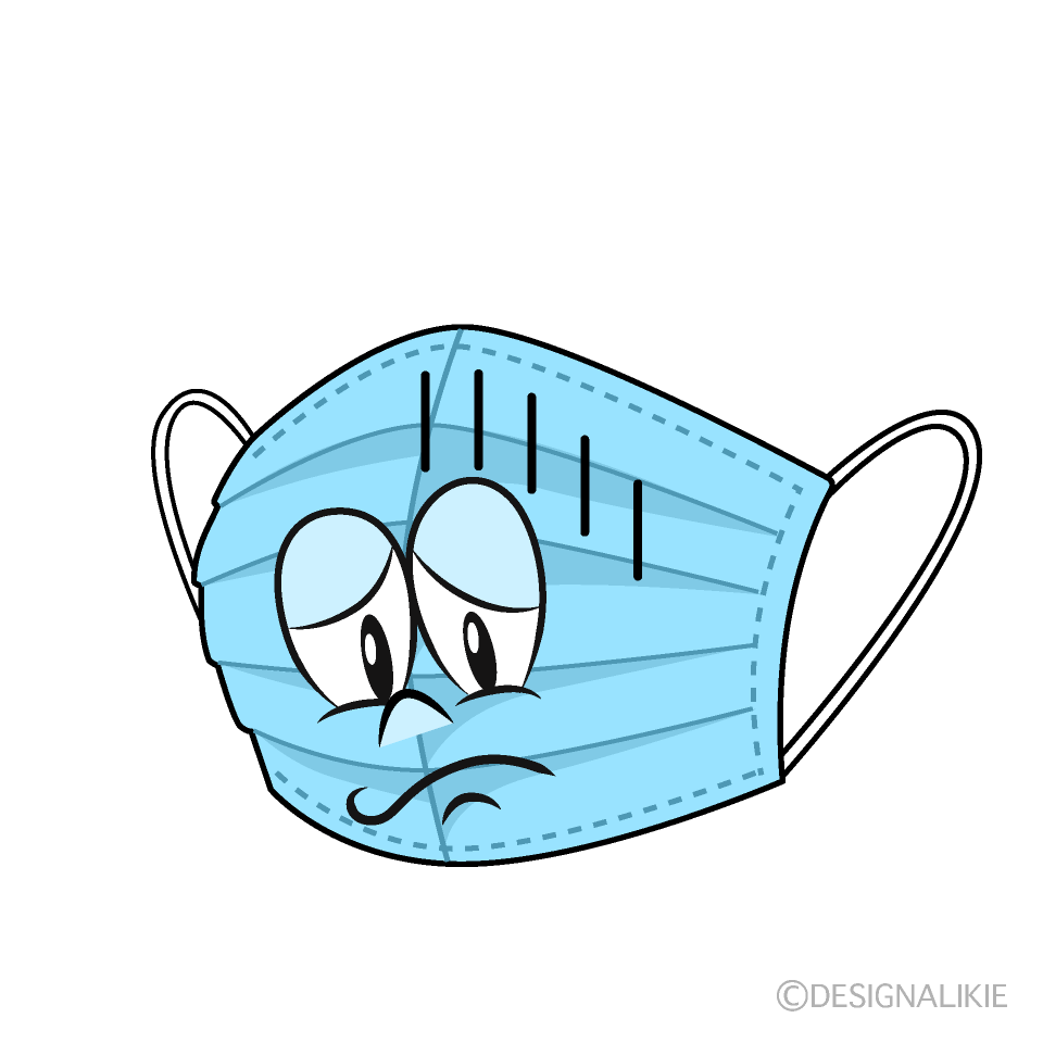 Depressed Mask Cartoon Character Image