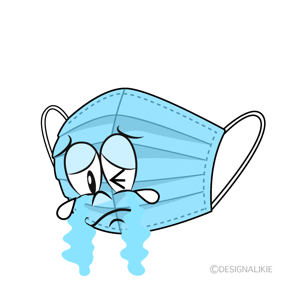 Crying Mask Cartoon Character Image