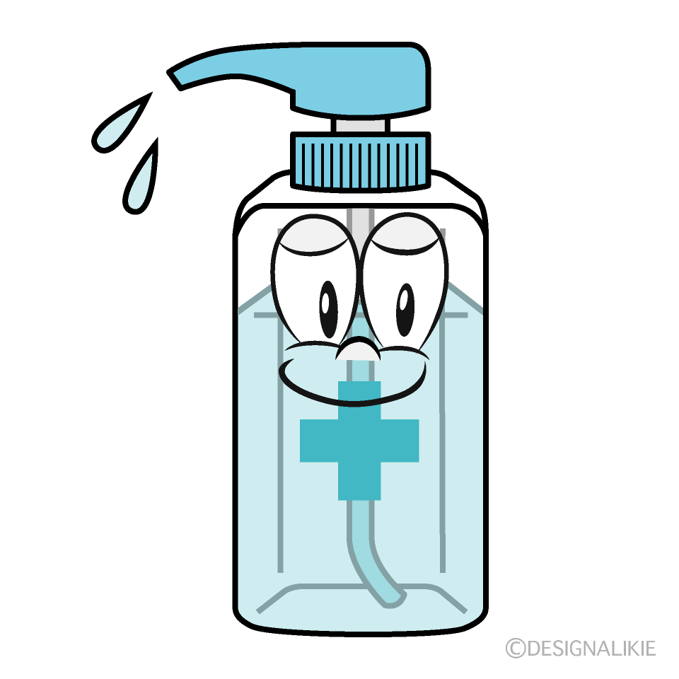 Hand Sanitizer Cartoon Character Image