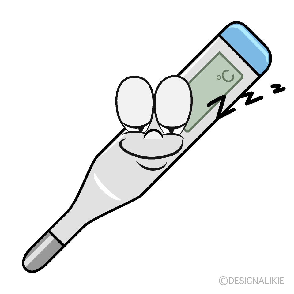 Termómetro Médico Durmiendo Animado