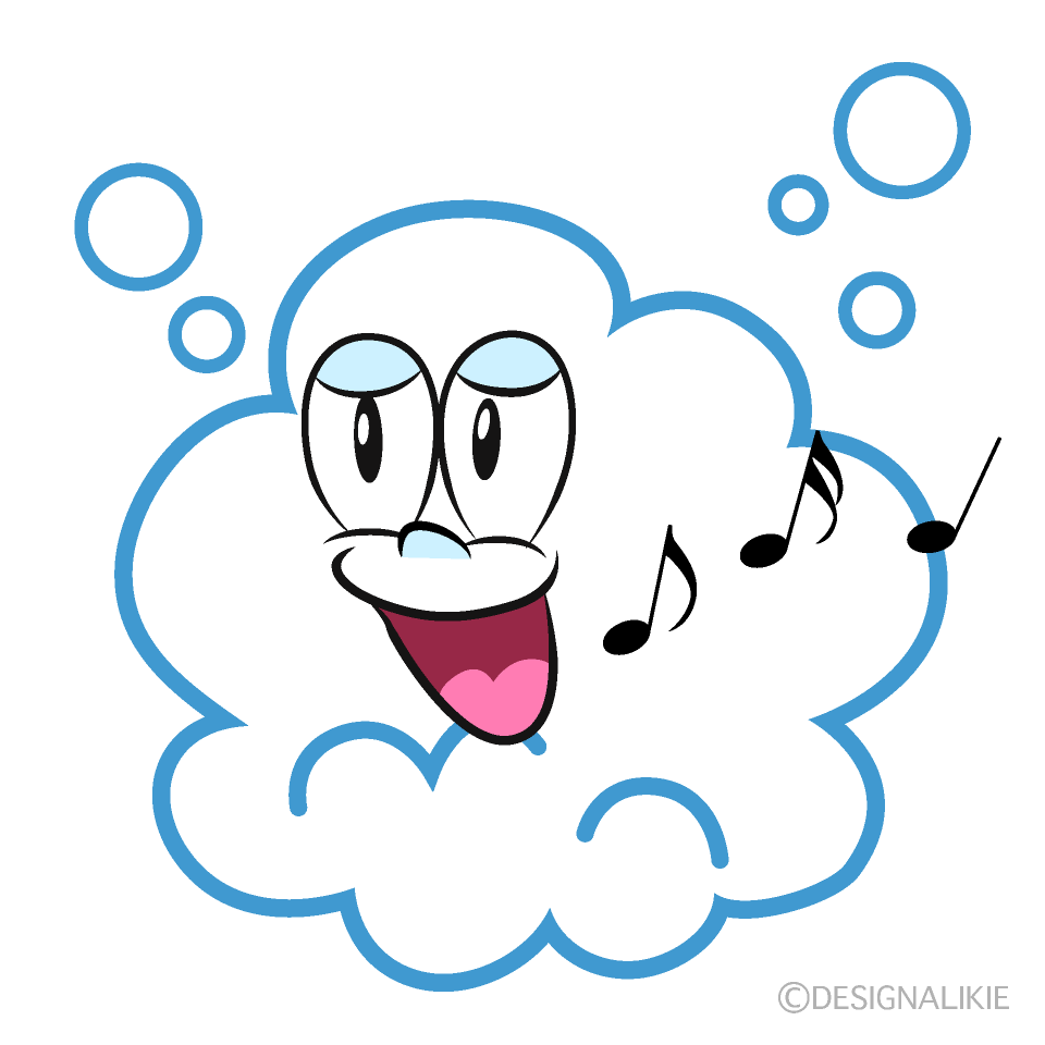 Singing Soap Bubble Cartoon Character Image