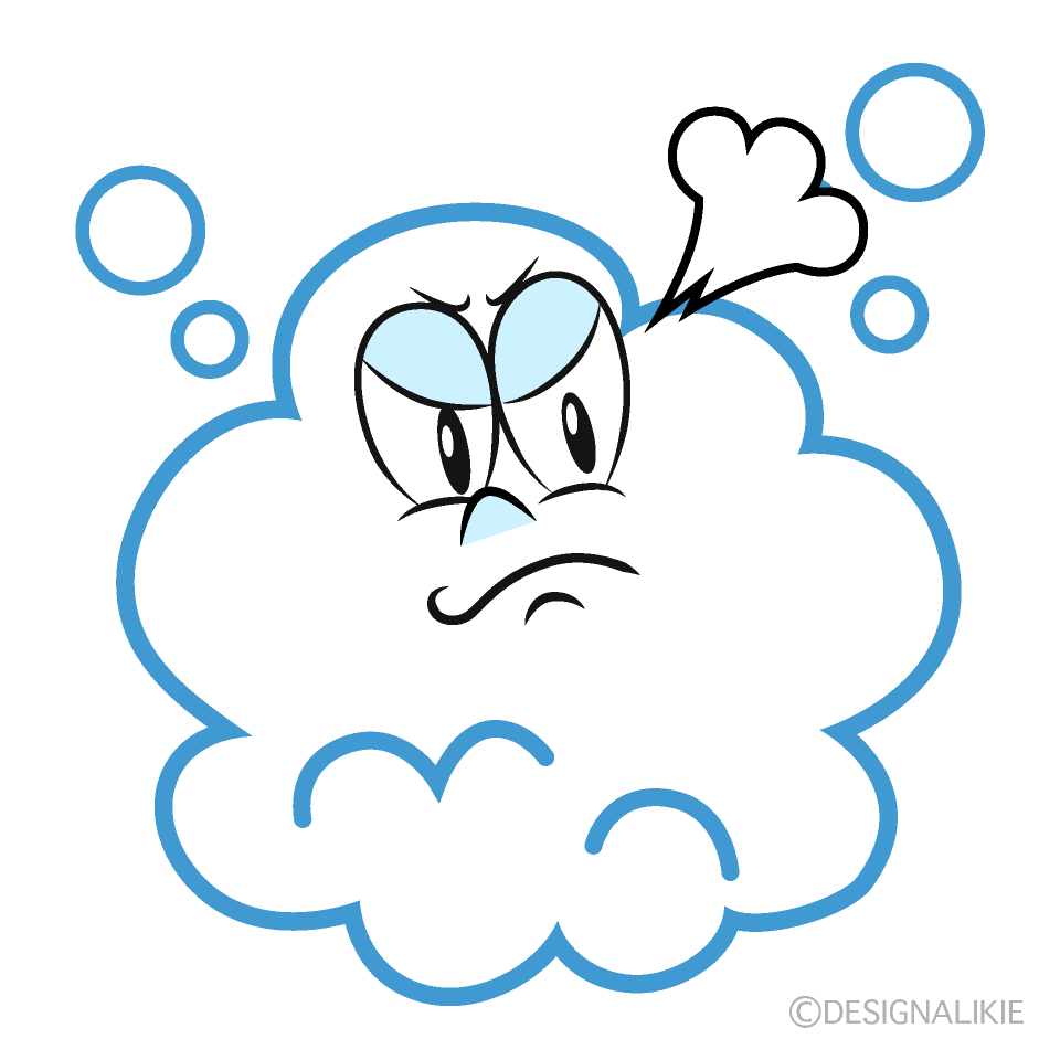 Angry Soap Bubble Cartoon Character Image