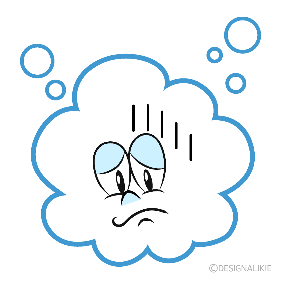 Depressed Soap Bubble Cartoon Character Image