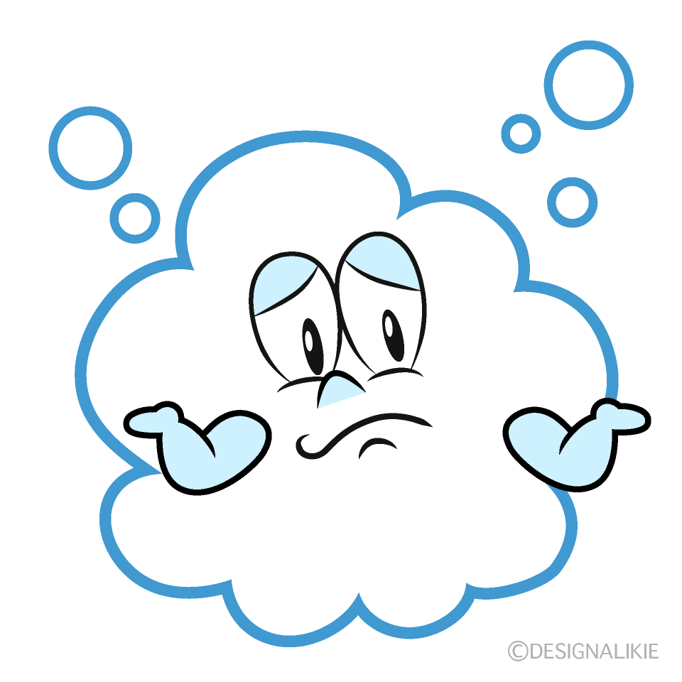 Troubled Soap Bubble Cartoon Character Image
