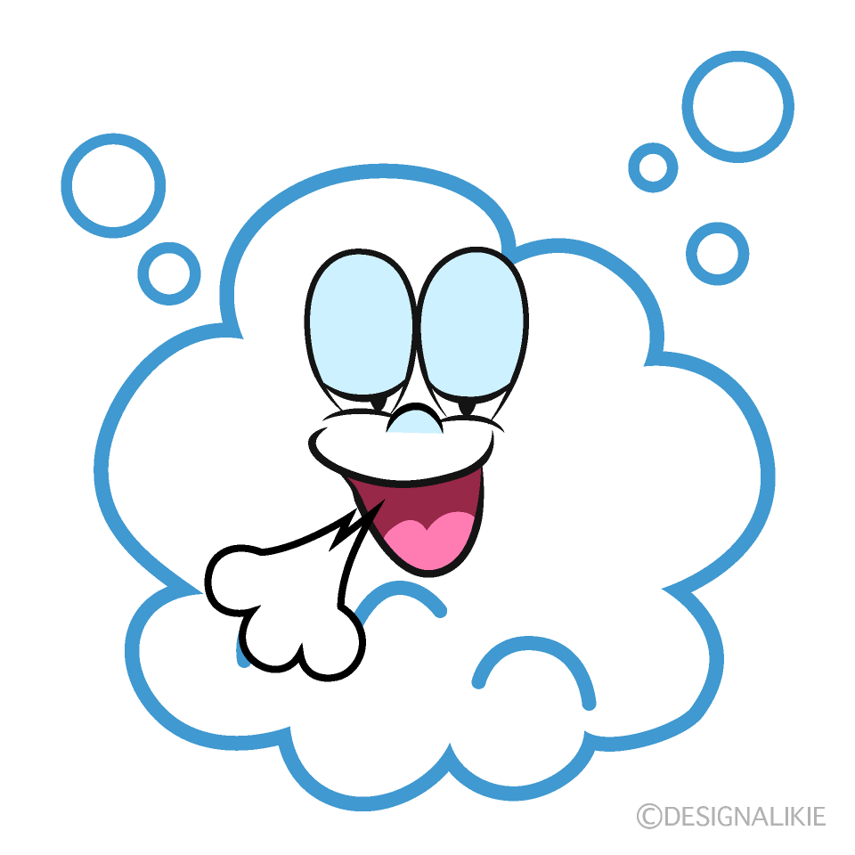 Relaxing Soap Bubble Cartoon Character Image
