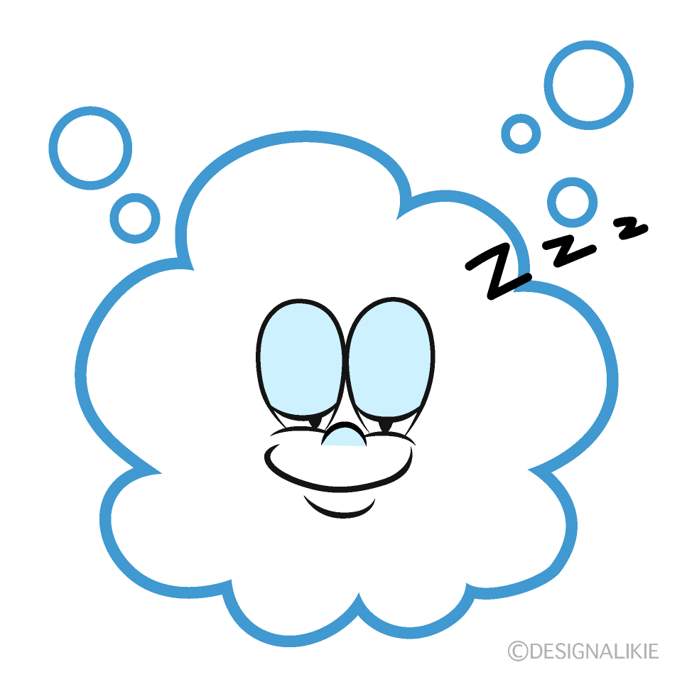 Sleeping Soap Bubble Cartoon Character Image