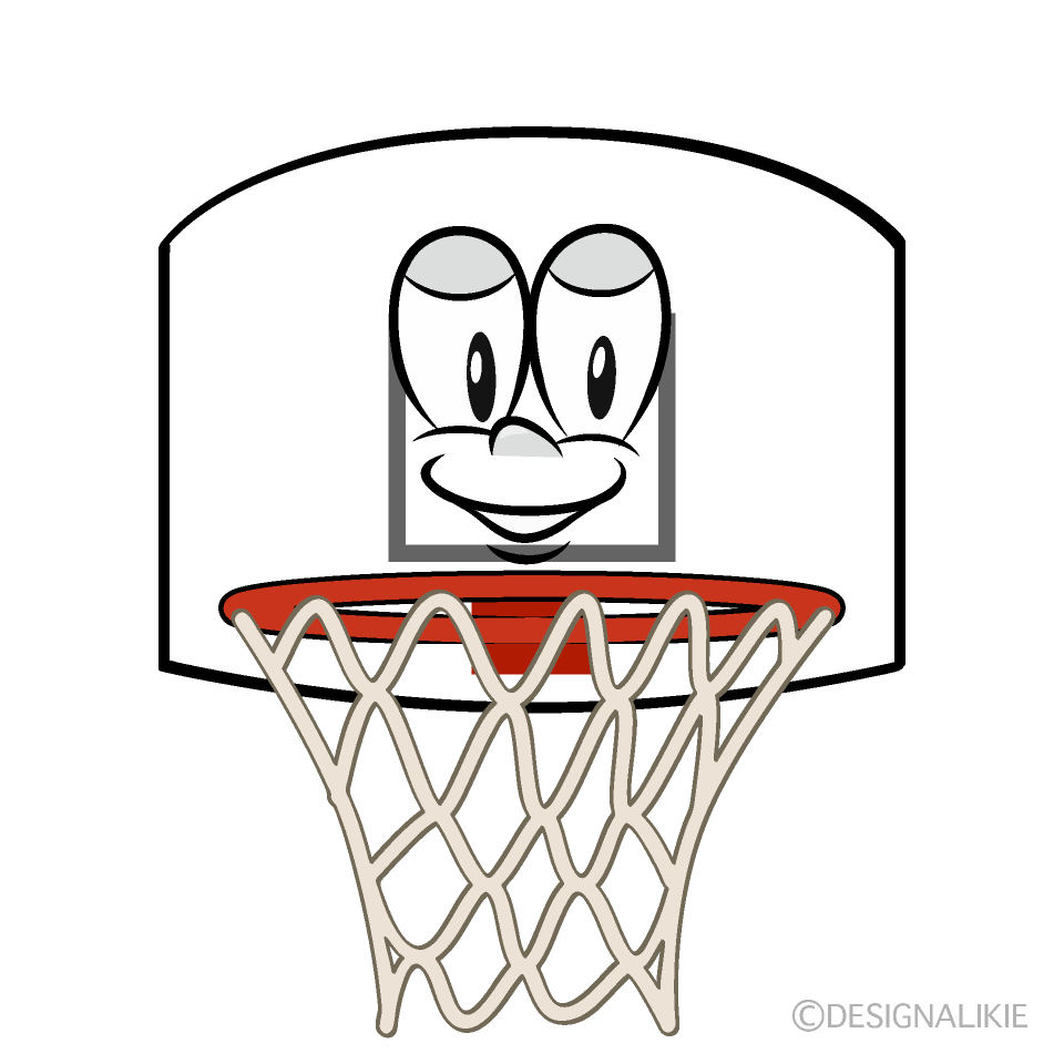 Basketball Goal Cartoon Character Image