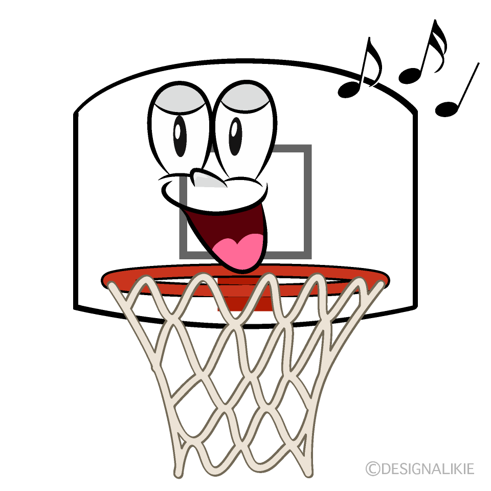 Singing Basketball Goal Cartoon Character Image