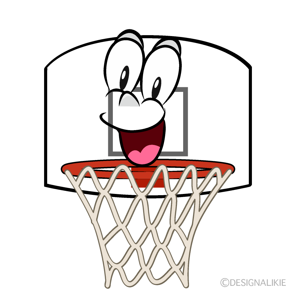 Surprising Basketball Goal Cartoon Character Image