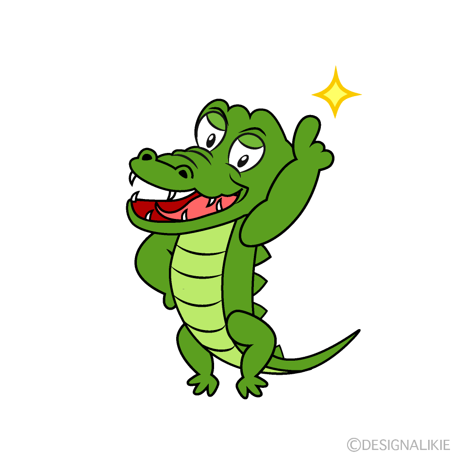 Posing Crocodile Cartoon Character Image