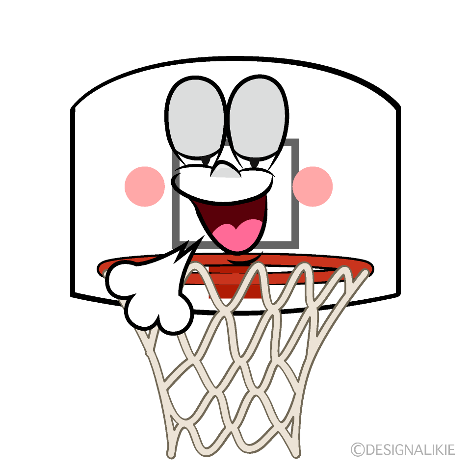 Relaxing Basketball Goal Cartoon Character Image