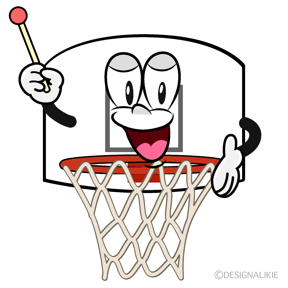 Speaking Basketball Goal Cartoon Character Image