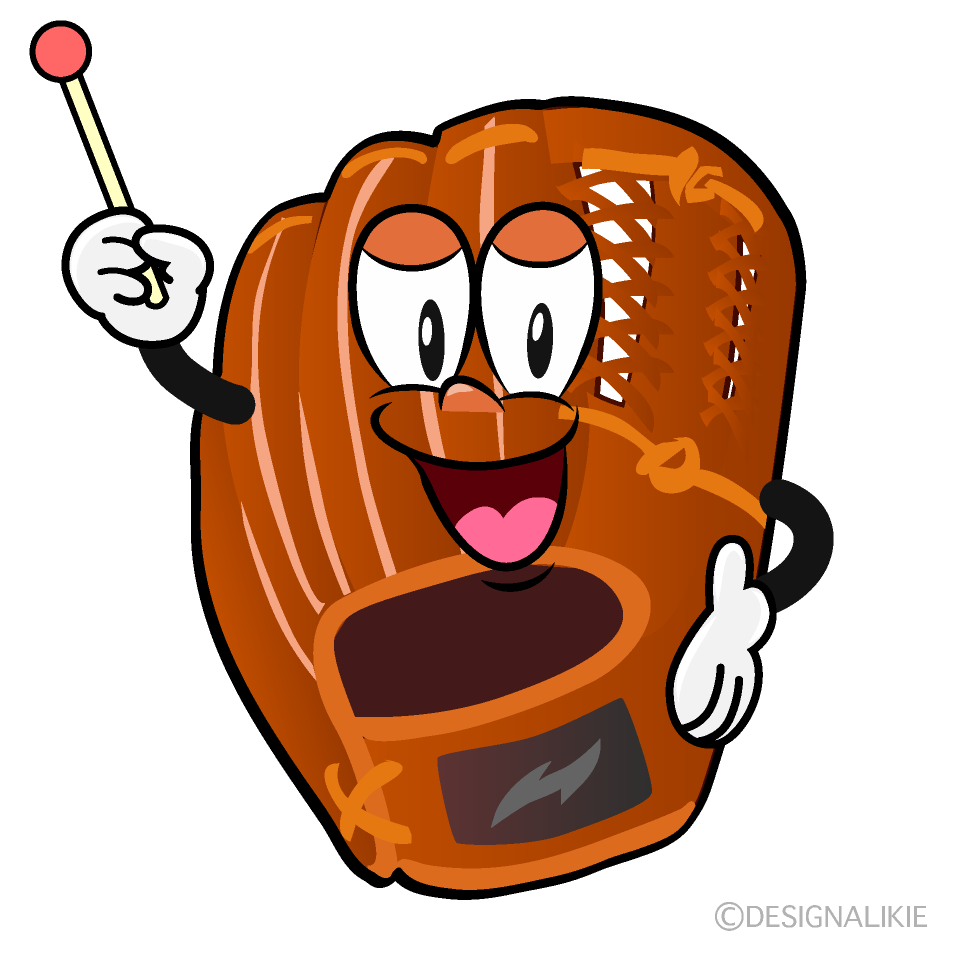 Speaking Baseball Glove Cartoon Character Image